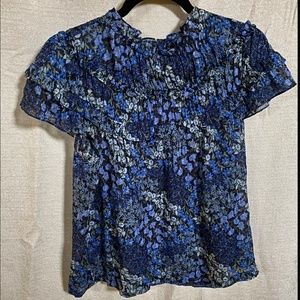 Rebecca Taylor Floral Silk/Cotton Blouse